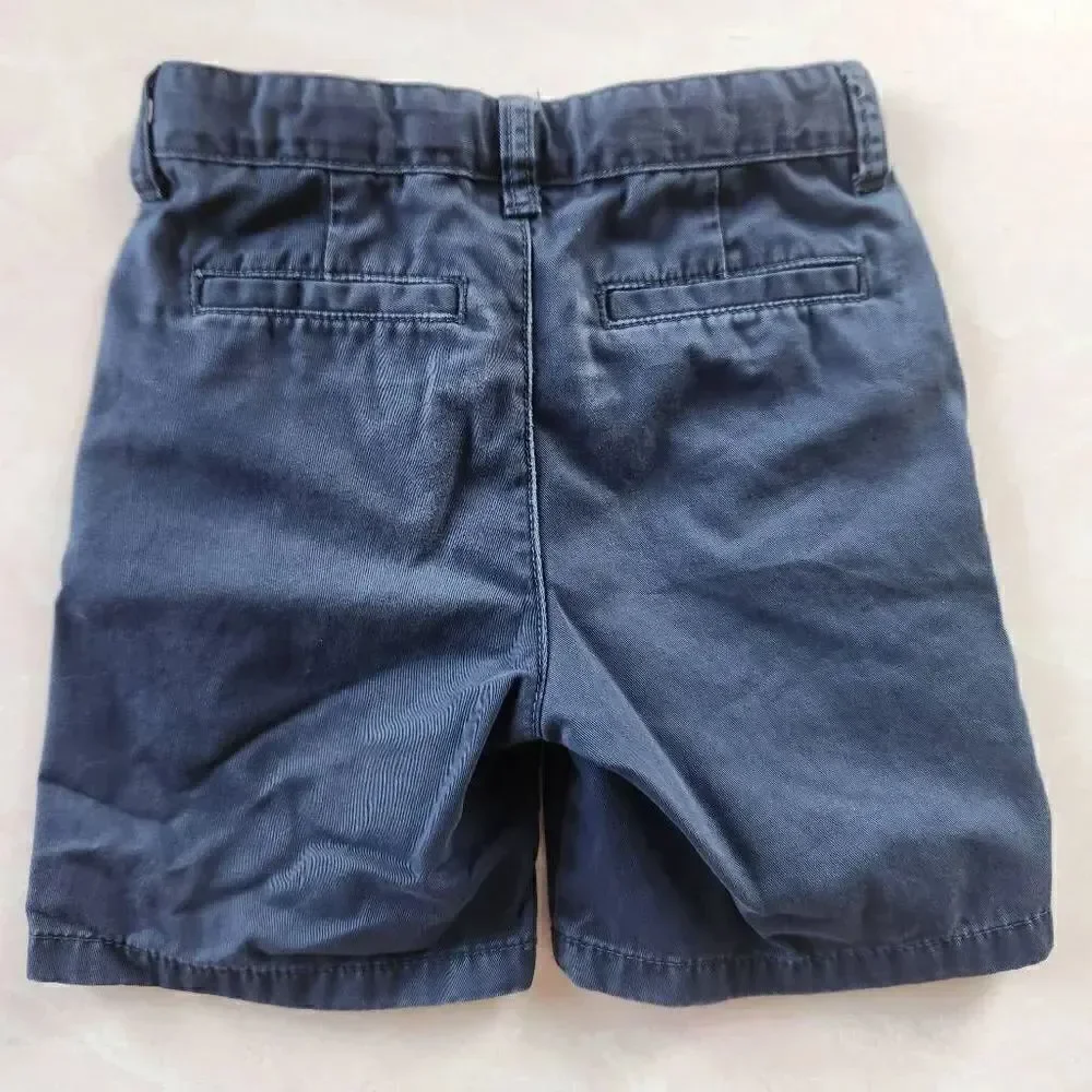 Gymboree boys size 5 navy blue Stanton cotton shorts school uniform